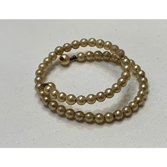 Cultured Pearls Bracelet Small Expandable Memory Wire Wrap Custom Fit - Picture 4 of 15